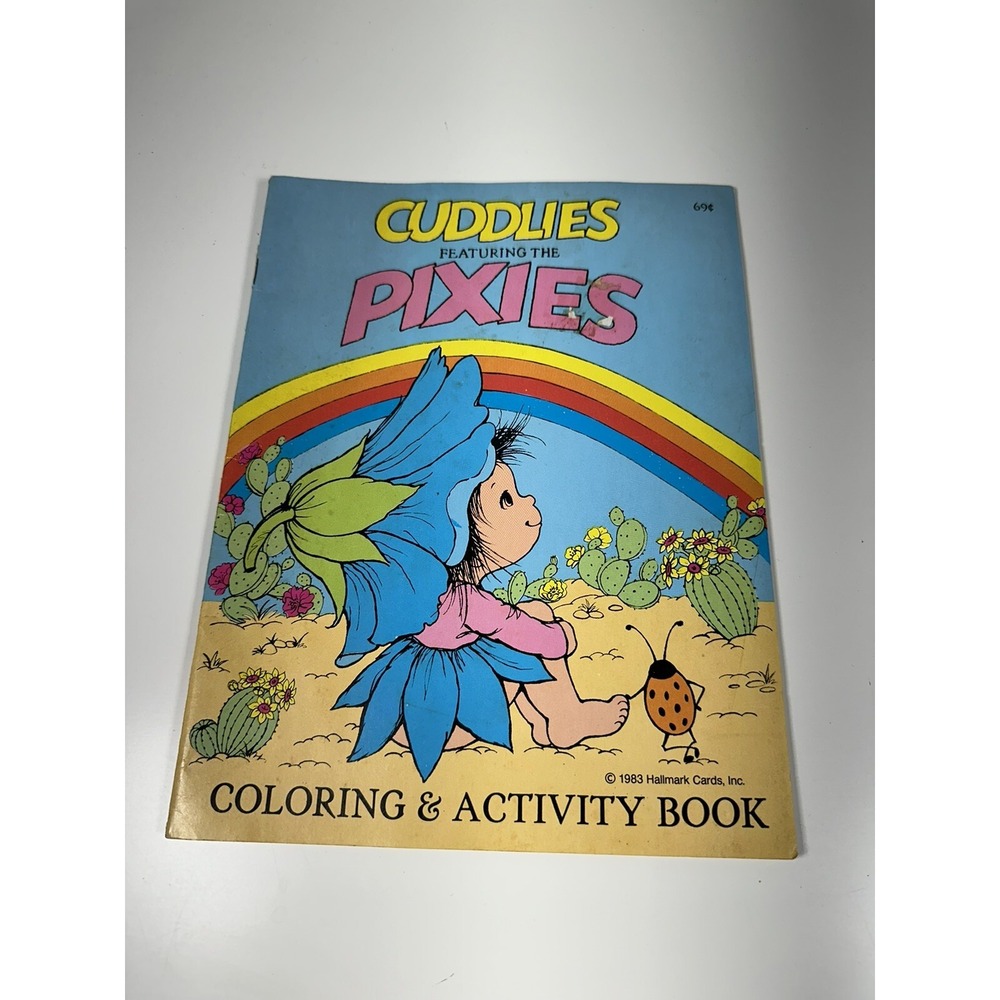 Vintage Cuddlies & Pixies 1983 Hallmark Cards Coloring Activity Book‎ NEW
